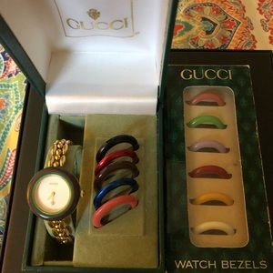 Gucci Vintage White Dial Rice Link Watch